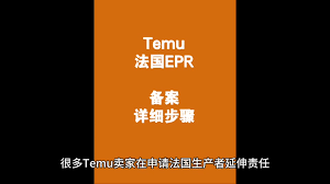 Temu法国EPR注册流程图